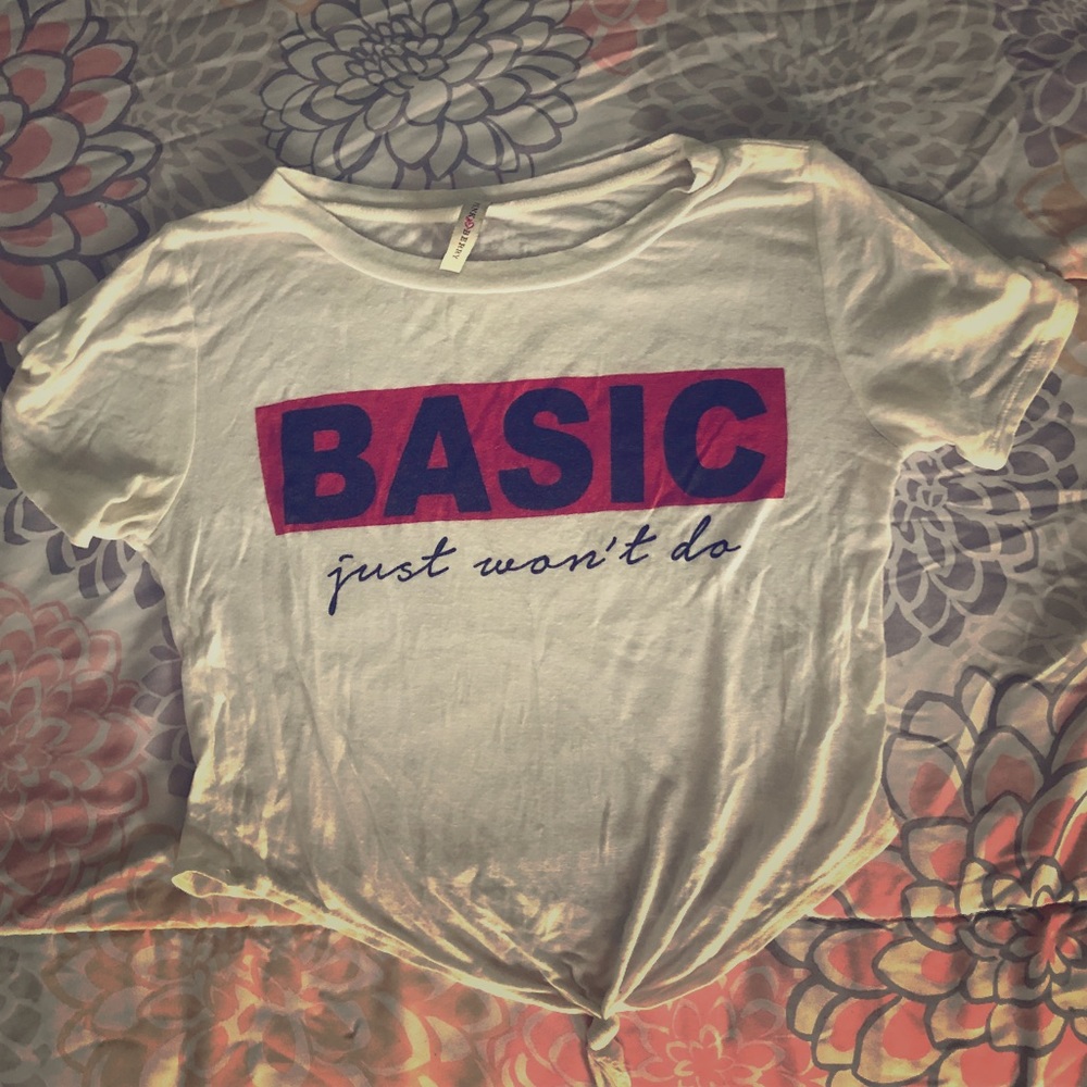 White Crop Top Shirt